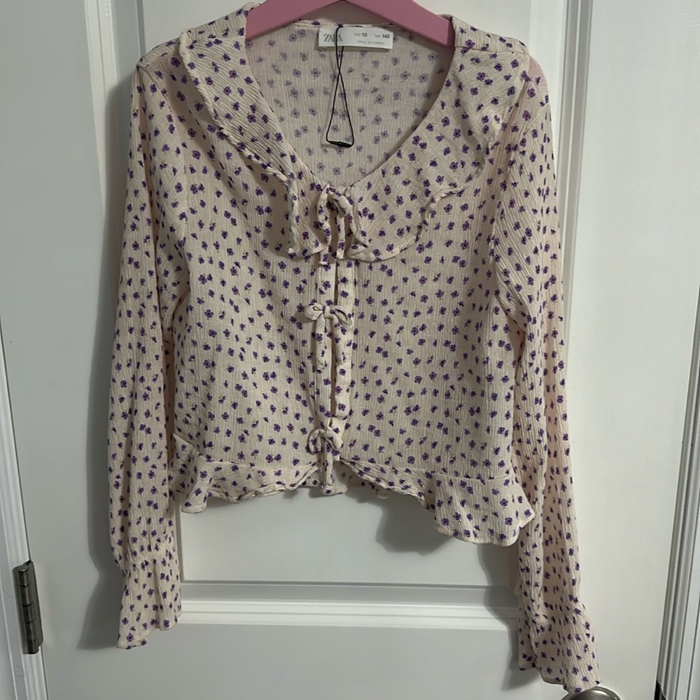 Zara long sleeve blouse
